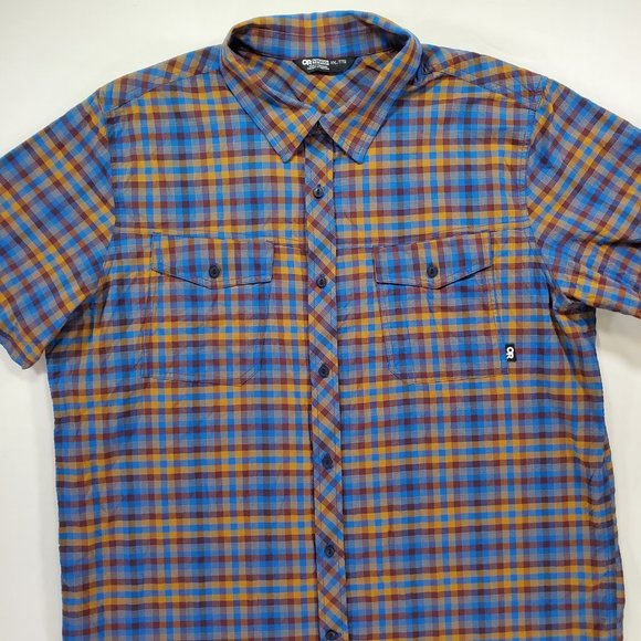 Outdoor Research Shirt Wanderer Men 2XL Tartan Plaid Button Down Hiking Gorpcore - Picture 5 of 15